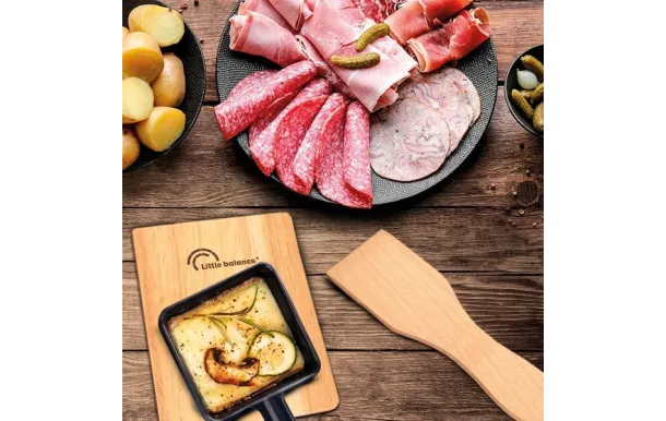 LITTLE BALANCE SET 4 SPATULES BOIS ET 4 PLAQUES 8503