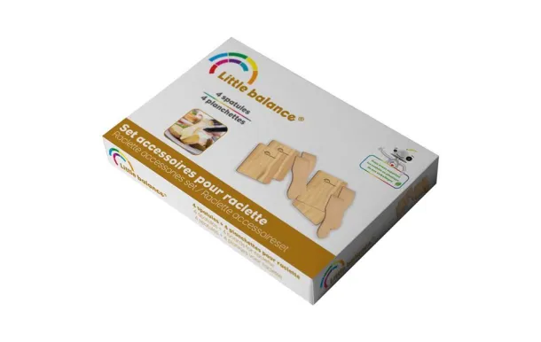 LITTLE BALANCE SET 4 SPATULES BOIS ET 4 PLAQUES 8503