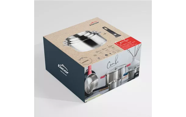 LACOR - Série de 3 casseroles Combi 16-18-20 cm