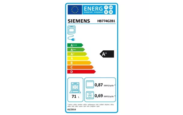 SIEMENS Four pyrolyse multifonction 71 l -  HB774G2B1