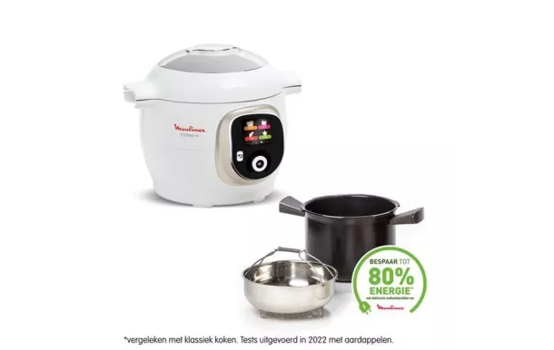 MOULINEX Cookeo+Blanc 180 recettes panier vapeur - CE85BA10