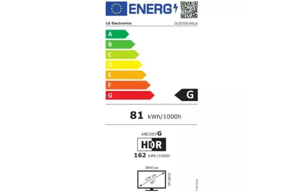 LG TV 139 cm OLED UHD 4K - OLED55C46LA