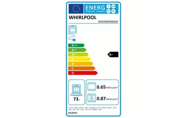 WHIRLPOOL Four pyrolyse 73 l 6e sens inox - WOI4IS8PM0XAF