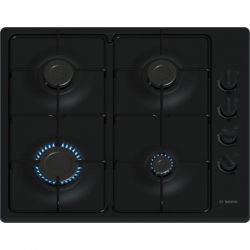 BOSCH Table de cuisson gaz 4 foyers noire - PBP6B6K80
