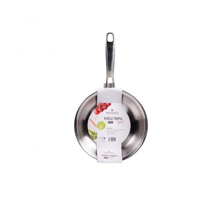 BAUMALU - POELE INOX 20 CM TRIPLI