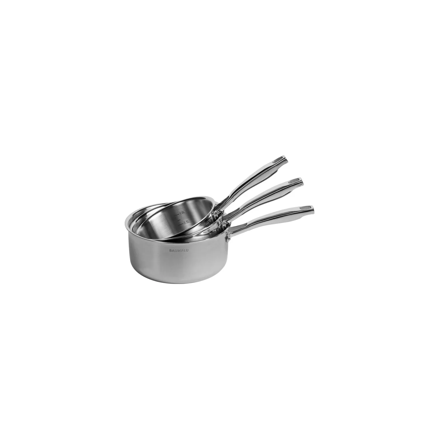 BAUMALU - SERIE DE 3 CASSEROLES 16/18/20 CM TRIPLI