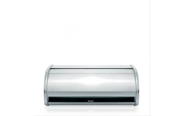 BRABANTIA Boîte à pain avec couvercle coulissant - Brillant Steel