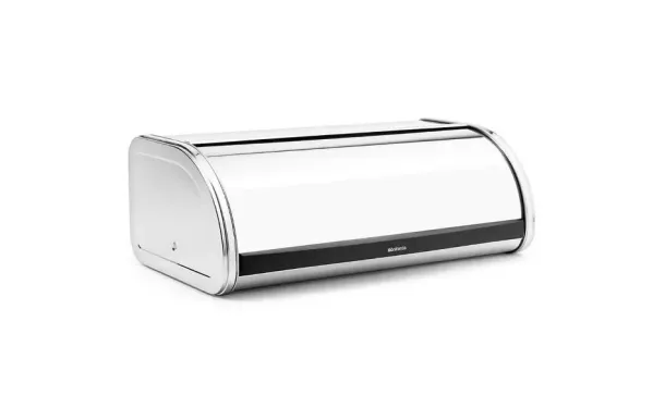 BRABANTIA Boîte à pain avec couvercle coulissant - Brillant Steel