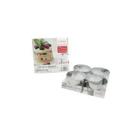 LARES Lot de 4 cercles à mousse 7.5 cm + poussoir