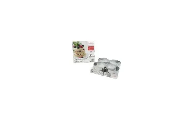 LARES Lot de 4 cercles à mousse 7.5 cm + poussoir