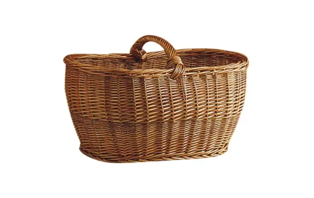 AUBRY GASPARD Panier crocane en osier buff