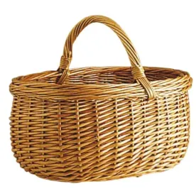 AUBRY GASPARD Panier en osier buff