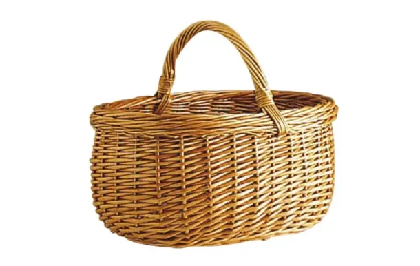 AUBRY GASPARD Panier en osier buff