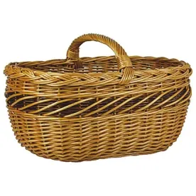 AUBRY GASPARD Panier en osier buff