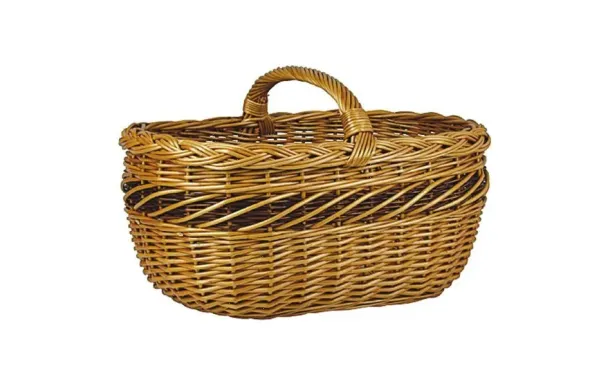 AUBRY GASPARD Panier en osier buff