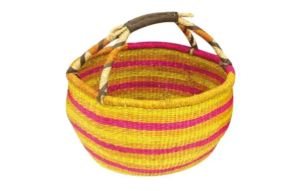 AUBRY GASPARD Panier Sahel de forme ronde en jonc