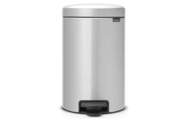 BRABANTIA Poubelle 12 L Mettalic Grey - New Icon