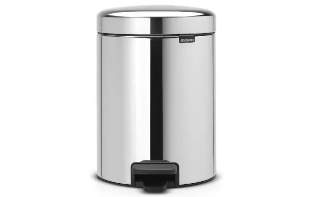 BRABANTIA Poubelle 5 L Brillant Steel - New Icon