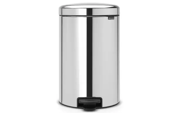 BRABANTIA Poubelle 20 L Brillant Steel - New Icon