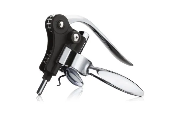 VACUVIN Tire-bouchon à levier Noir - Lever Corkscrew