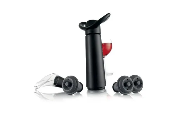 VACUVIN Coffret Pompe à vin + 3 bouchons + 1 anti-gouttes - Concerto