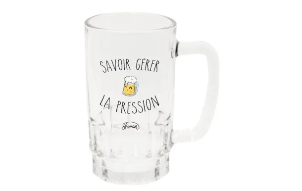 LE STUDIO Chope à bière 'Savoir gérer la pression'