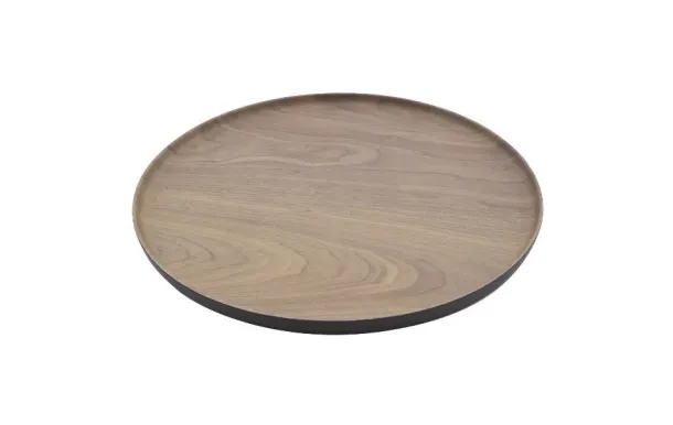 POINT VIRGULE Plateau rond 27.9 cm - Noir & Brun