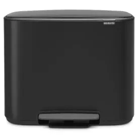 BRABANTIA Poubelle à pédale 36 L Matt Black - Bo 121463