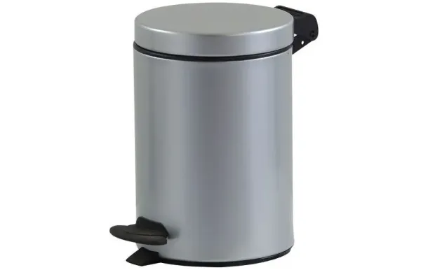 ROSSIGNOL Poubelle de salle de bain 3 L - Cyjeu gris métal