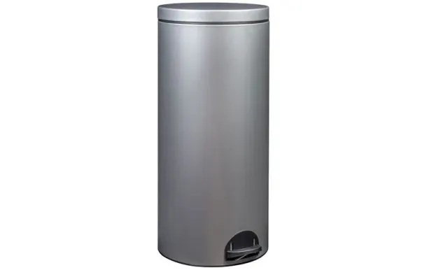 ROSSIGNOL Poubelle à pédale Sania 30 L gris métal 90141