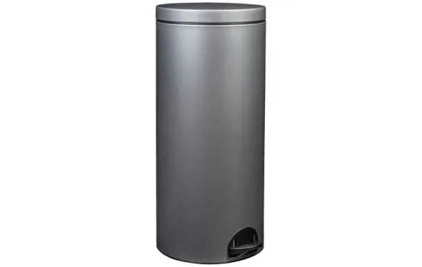 ROSSIGNOL Poubelle à pédale 30 L Gris Métal - Élora