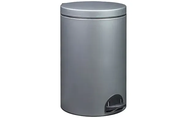 ROSSIGNOL Poubelle à pédale 20 L Gris Métal - Élora