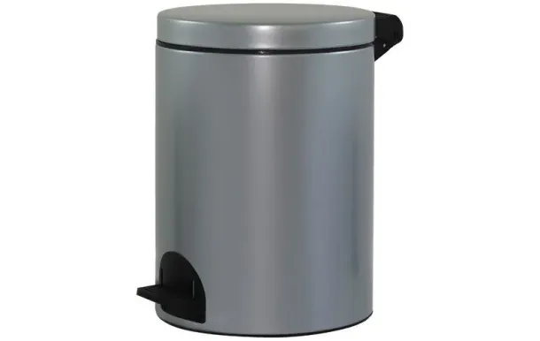 ROSSIGNOL Poubelle à pédale 14 L Gris Métal - Élora