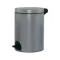 ROSSIGNOL Poubelle à pédale 14 L Gris Métal - Élora