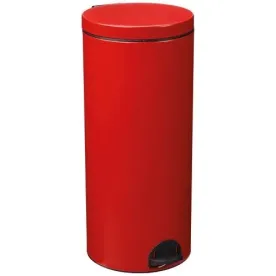 ROSSIGNOL Poubelle à pédale 30 L Rouge Carmin - Élora