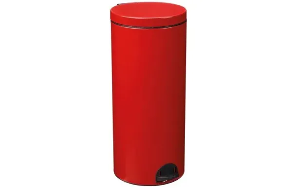 ROSSIGNOL Poubelle à pédale 30 L Rouge Carmin - Élora
