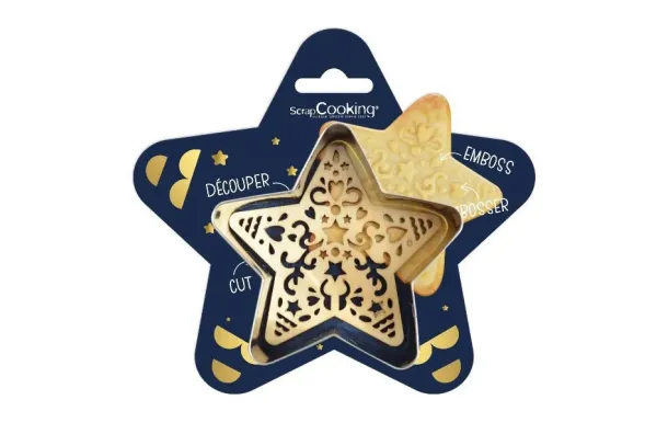 SCRAPCOOKING Découpoir + embosseur bois Etoile