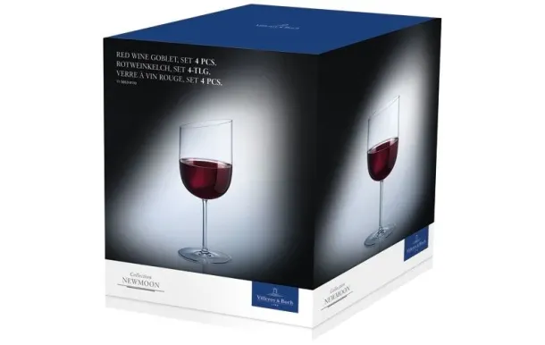VILLEROY ET BOCH Lot 4 verres à vin rouge 40 cl New Moon 11-3653-8110