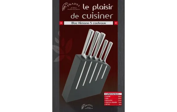 JEAN DUBOST BLOC NOIR  KIMONO 5 COUTEAUX DK011220X01075