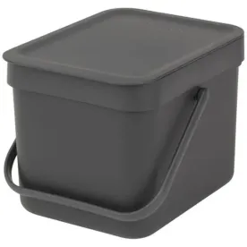BRABANTIA SORT & GO POUBELLE BIN 6 L FIR GREY 109720