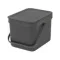 BRABANTIA SORT & GO POUBELLE BIN 6 L FIR GREY 109720