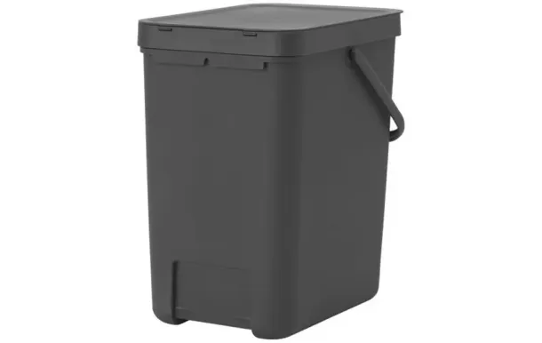 BRABANTIA SORT & GO POUBELLE BIN 25 L GREY 129940