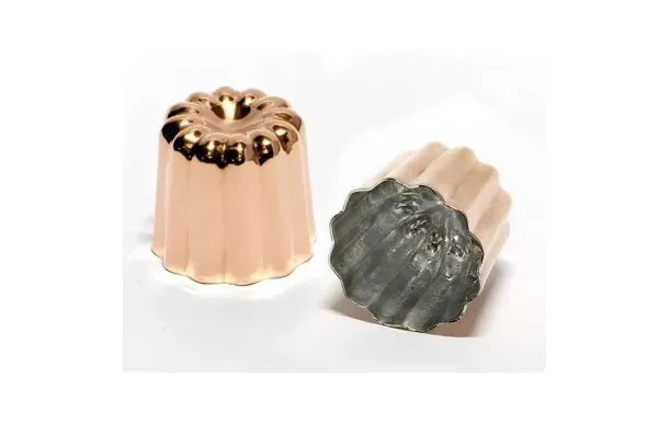 PATISSE Lot de 3 moules à cannelés 5.5 cm en cuivre