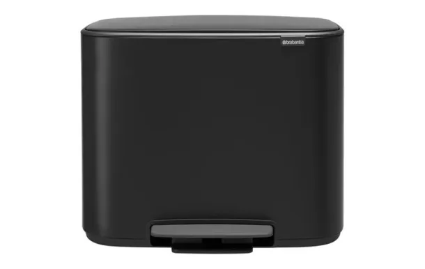 BRABANTIA Poubelle à pédale 11 + 23 L Matt Black - Bo