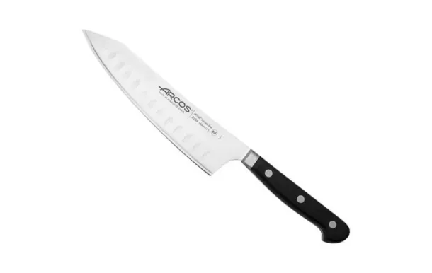 ARCOS Couteau Rocking Santoku alvéolé 18 cm - Opera