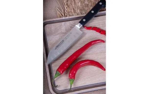 ARCOS Couteau Santoku alvéolé 14 cm - Opera