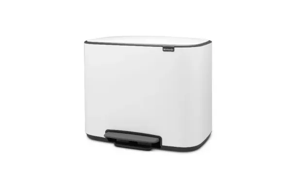BRABANTIA Poubelle à pédale 11 + 23 L Blanche - Bo 121142