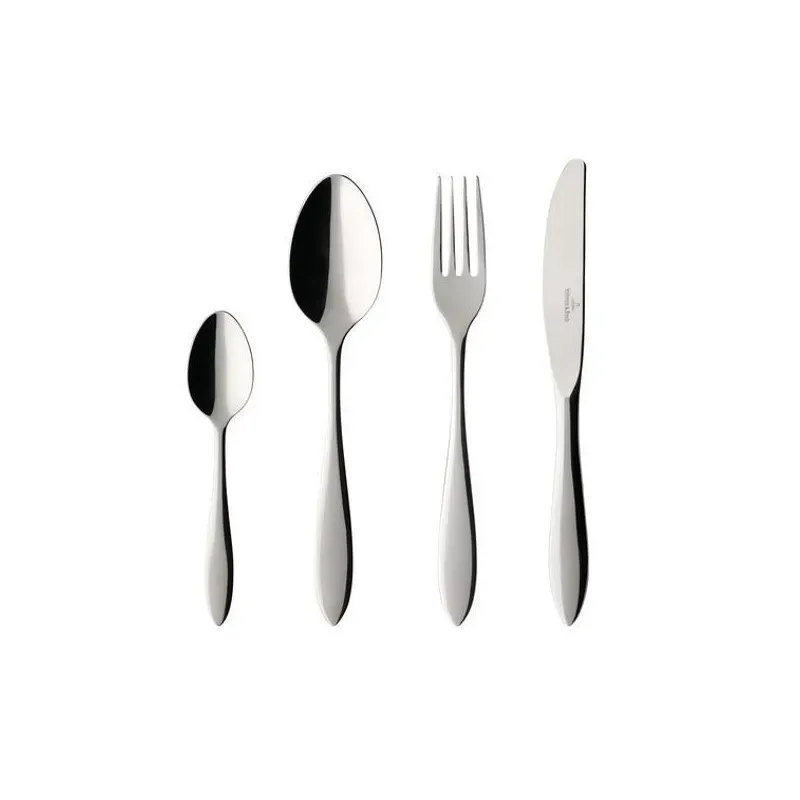 VILLEROY ET BOCH Ménagère 30 pièces Inox Brossé Arthur 12 6394 9057
