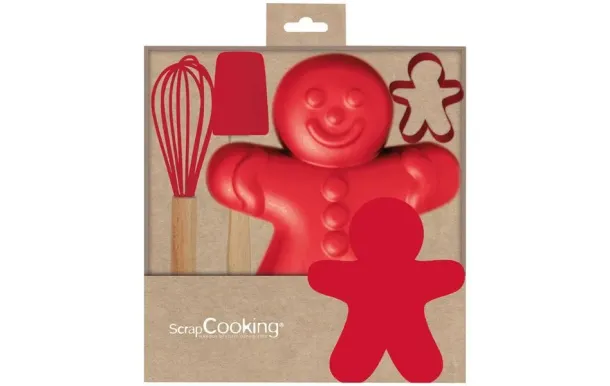 SCRAPCOOKING Coffret ustensiles "Bonhomme pain d'é 1137