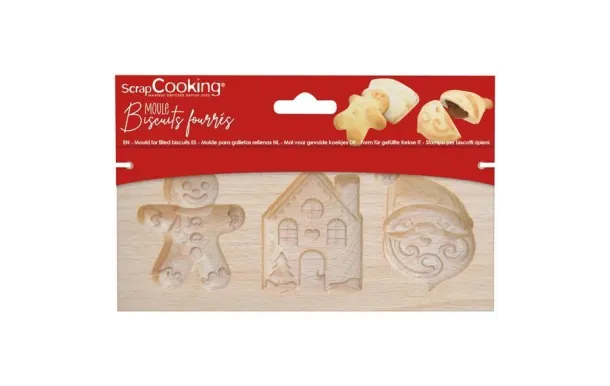 SCRAPCOOKING Moule bois biscuits fourrés "Noël"-20 2152